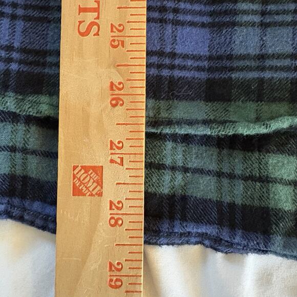 Vermont Flannel Co Unisex Black Watch Plaid Henley Oversized XS USA Made - Picture 13 of 14